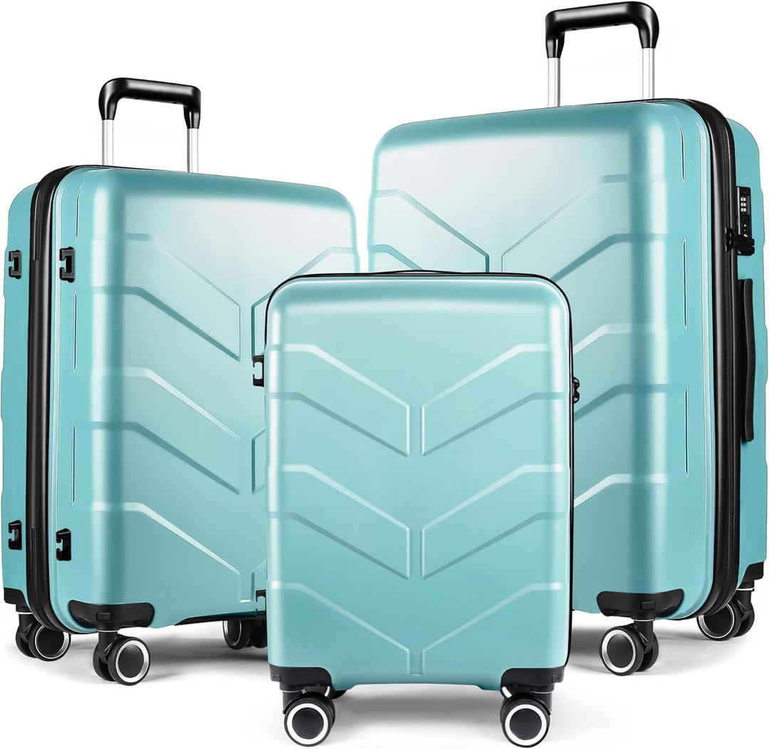 Luggage Sets 3 Piece with Spinner Wheel, Hardside Suitcase Set with TSA Lock, Expandable Lightweight Travel Luggage for Men and Women