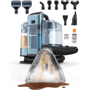 Aspiron Carpet Cleaner,Fast Heating Steamer,Carpet Cleaner Machine for Home,Hot/Cold Water & Steam Wash,Spot Cleaner,20Kpa Powerful Suction,300ML Solution,for Carpet,Upholstery,Sofa,Pet Stain,Car