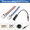 Radio Wiring Harness Kit for Nissan Altima Frontier Pathfinder Maxima Murano Sentra Xterra,Car Stereo Wire Harness Antenna Adapter Connector for Infiniti Q45 QX4 G20 I30