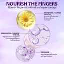 Upgrade 3-in-1 Nail Care Pen, Cuticle Pusher Pen Cuticle Oil Pen for Nails, Cuticle Pusher Nail Oil Pen with Ceramic Tip for Hangnails, Moisturize Strengthen Nails Care (2 Pcs)