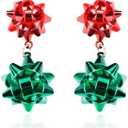 Dayaney Valentine Earrings Gnome Gifts for Women Bow Earrings Tree Gifts Bell Accessories Match Gnome Sweaters as Holiday Jewelry Valentine Gnomes