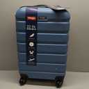 Wrangler Hardside Spinner Luggage, Blue Heaven, Carry-On 20-Inch, 22-inch
