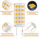 GY6.35 LED Bulb 120V 50W Halogen Bulb Equivalent, T4 JC Type Bi-pin GY6.35 Base, Warm White 2700K, 5W 500LM, GY6.35 Bulbs for Pendant Light, Table Lamp, Landscape Lighting, 5 Pack