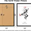 12x18 Frame Black Set of 4, Solid Wood Picture Frame 12 x 18 for Photos, Posters & Art Prints, Horizontal and Vertical Wall Moun (4 pack, Anthracite Black)