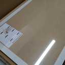 Cork Board Bulletin Board, 36" x 24" Corkboard for Wall, Rustic White Wooden Frame, Hanging Pin Board for Home & Office Decor, 10 Push Pins