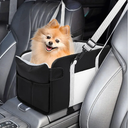 Portable Dog Car Seat for Small Dogs - Pet Booster Seat with Safety Leash
