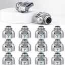 Tandefio 12 Pcs 3/8" Flexible Conduit Metal Duplex Connector for Flex/AC/NM Sheathed Cable 90 Degree Flex Duplex Box Connector Zinc Die Cast Clamp Electrical Conduit Fittings for Protecting Cables