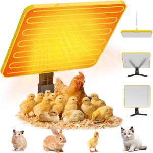 Chick Brooder Heater Plate, UL Certified Radiant Heat Panel with Smart Thermostat, 50-158 Adjustable Chicken Heater for Coop & Brooder Plate for Chicks & Poultry Winter Use