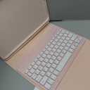 Keyboard Folio Case for iPad A16 11th/10th Generation, Pink-1 | for iPad A16 11" 2025 & 10th Gen 10.9" 2022, Thin & Light, Detachable Wireless Bluetooth Keyboard, Left Side Pencil Holder
