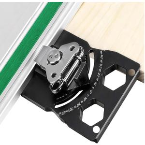 Track Saw Square, With 19 Adjustable Angles from -45 to 45 & 90 Right Angle for Miters and Crosscuts, Upgraded Compatible With Most Track Saw For Woodworking And DIY
