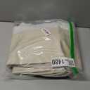 No Hook Cream Shower Curtain and Liner, Linen-Look Polyester Textured Shower Curtain with Snap in Liner, Waterproof & Washable Bath Curtains for Bathroom, 71Wx74H