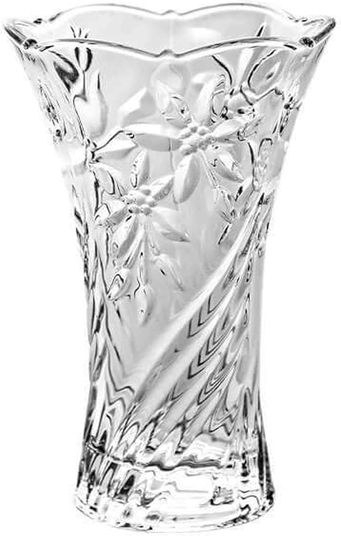 Lorren Home Trends 9" Tall Scalloped Flower Vase for Home Dcor