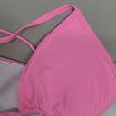 Women Two Piece Swimsuit Sexy Swimwear Halter String Triangle Bikini Sets, Medium 