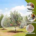 1 Pack Extra-Large Fruit Tree Netting Covers for Birds and Squirrels(15X15ft) –Bird Nets for Fruit Trees with Zipper and Drawstring, Extra Large Durable Mesh Garden Netting to Protect Fruit Trees