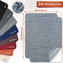 Linen Fabric Repair Tape 2 Pcs 8x12 Inch, Self Adhesive Couch Patch Repair Fabric Tape for Furniture, Linen Patch Kit for Couch, Carpet, Upholstery, Chair, Sofa, Cushion, Bag (Medium Grey)