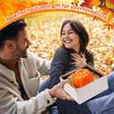 2 x MTLEE 3 Pcs Pumpkin Shaped Spice Candle with Ceramic Pumpkin Jar Scented Fall Candles Gift Thanksgiving Autumn Table Centerpiece Tealight Decoration Halloween Farmhouse Home Fragrance Illuminate Decor