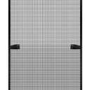 Hanging Screen Door - Fits Door Size 36" x 96" (Curtain Size 38'' x 97''), Sturdy Fiberglass Door Curtain Has Tension Rod&Hook&Loop Two Ways of Use, Heavy Duty Durable Door Screen (Black)