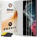 [3 Pack] Galaxy S22 Ultra Screen Protector, [Fingerprint-ID Compatible][Scratches Repair] UV Tempered Glass shield for Samsung S22 Ultra 5G