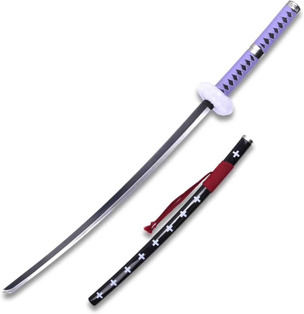 41-in Surgeon of Death Trafalgar Law Sword - One Piece Anime Katana with Scabbard - Purple