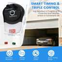 Automatic Roller Door Opener, Roll Up Garage Door Opener with 4 Remotes 800N & Secure Encryption for Garage Warehouse Store & Barn Farm, Wall Mounted