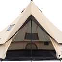 Oxford Bell Yurt Tent with Stove Jack, Easy-to-Maintain Yurts for All Year Living, 4 Season Yurt Tents for Camping, Family Glamping Tent for 2-6 People