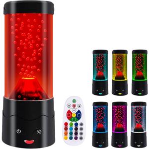 Volcano lamp for Adults, LED Multi-Color Changing Lamps Novelty Night Light Mood Table Lamp for Home Bedroom Office Desktop Decoration (Red)