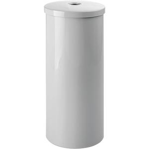iDesign Freestanding Toilet Paper Canister with Lid for 3 Extra Rolls, Gray, Made in USA