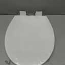 Round Slow Close Toilet Seat with Toddler Seat Built In, Potty Training Seat, Easy to Install and Remove, Never Loosen, White