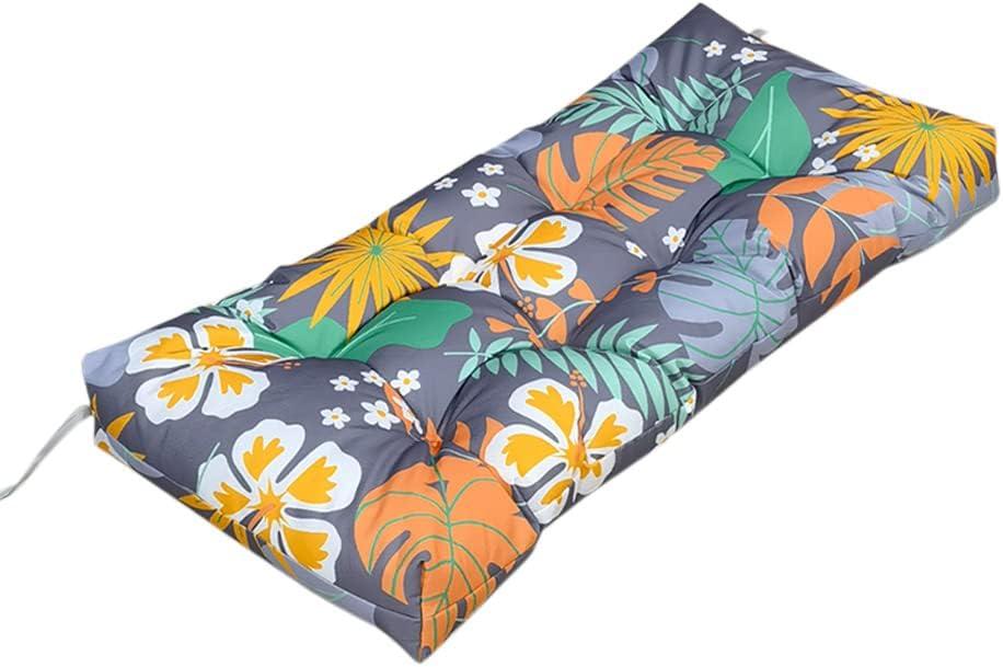 Srutirbo Outdoor Bench Cushion 51x 19 Waterproof Floral Printed Garden Patio Bench Seat Cushion Swing Cushion for Wicker Loveseat Settee, Patio Furniture (Flower)