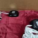 Bedsure Electric Blanket Queen Size - Dual Control Heated Blanket Queen, Fast Heating with 10 Time Settings & 10 Heat Settings, Warm Gift for Grandma (84x90 inches, Burgundy)