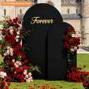 8 FT Arch Backdrop Cover, Spandex Wedding Black Arch Cover Stretchy Backdrop for Chiara Stand Baby Shower Birthday Balloon Decor 8FT Black