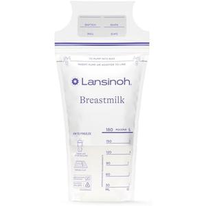 Lansinoh Breastmilk Storage Bags, 200 Count Value Pack, Baby Essentials, Fast Freeze & Thaw Breast Milk Bags for Baby Bottle Feeding, Superior Strength & Stretch, 6 Ounce