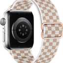 Stretchy Nylon Loop Bands Compatible with Apple Watch 38mm 40mm 41mm 42mm 44mm 49mm 46mm Adjustable Soft Elastics Strap Compatible with Apple Watch SE Ultra iWatch Series 10/9/8/7/6/5/4/3/2/1 Women Men