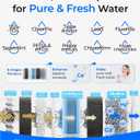 Waterdrop G5P500A Alkaline Mineral pH+ Reverse Osmosis Water Filter, NSF/ANSI 58 & 372 Certified, 8 Stage Reverse Osmosis System, 500G RO Water Filtration System, 2:1 Pure to Drain, Reduces TDS