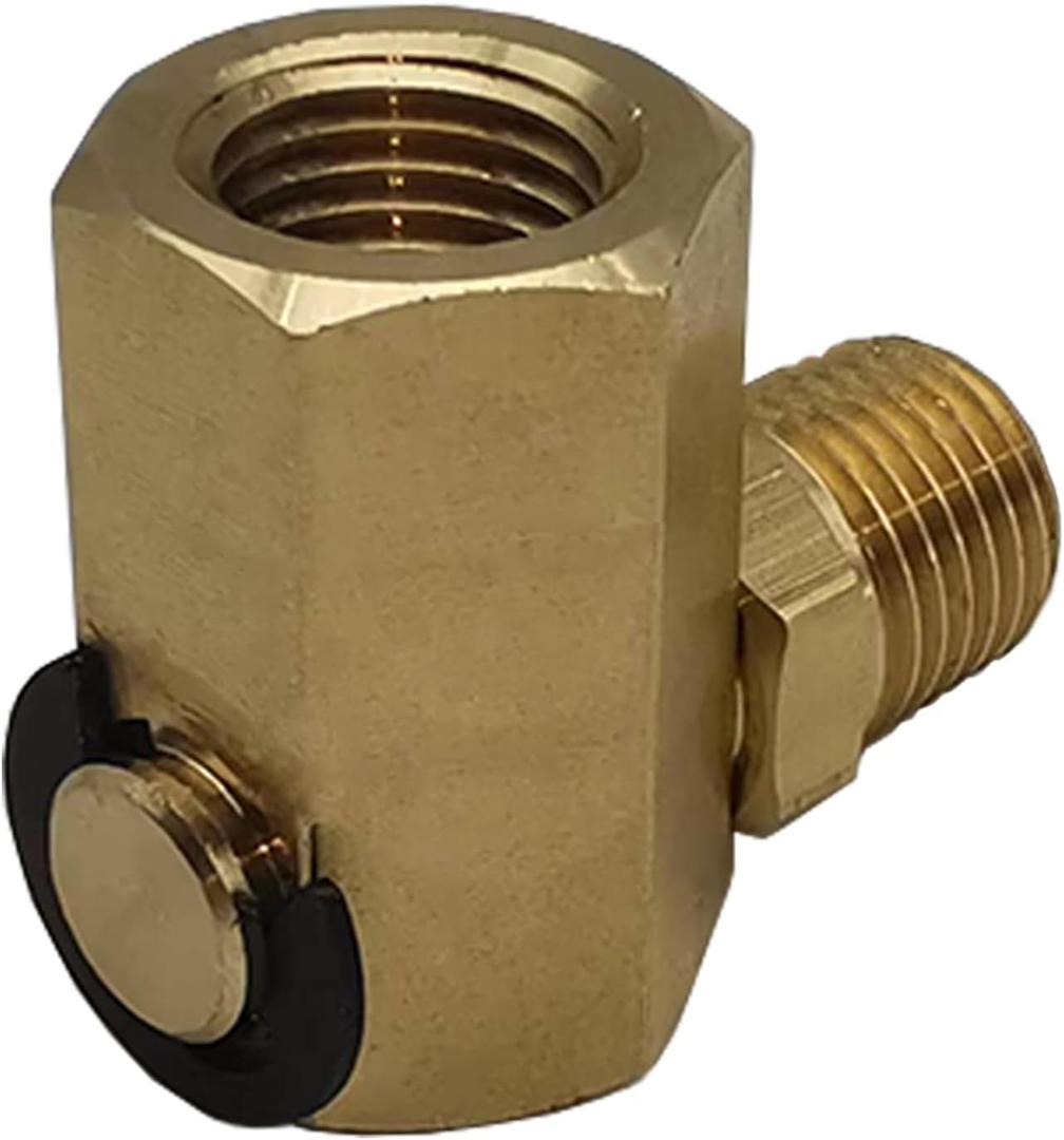 50310 Swivel Joint for Air Hose Reel 1/4'' FPT * 1/4'' MPT 90 Deg Swivel Fitting, 5/16-18G Male/Female (Gold)