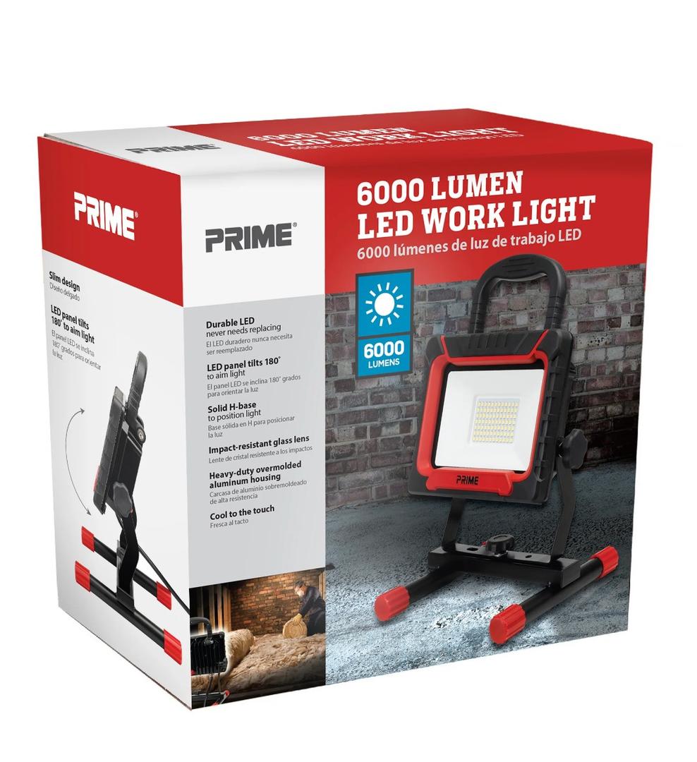 Prime 6000 Lumen LED Work Light w/5ft Cord