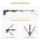 K&F CONCEPT Wall Mount Boom Arm 39.4"- Rotating Triangle Stand for Ring Light, Softbox, Reflector - Support 180Flexible Rotation, 20-39in Adjustable Length, 20lbs Heavy Duty with 1/4''&3/8'' Mount