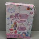 deAO Baby Doll Stroller Crib Bed Nursery Role Play Set Baby Doll Accessories and Play Mat,Travel Cot,Foldable Stroller and Travel Bag Birthday for Girls Boys Kids