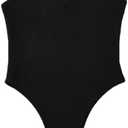 Womens V-Neck Sleeveless Bodysuits Women Knitted Stretchable Slim Jumpsuits Tops Bodysuits For Women, Size M