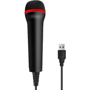 4M 13FT Wired USB Microphone for Rock Band, Guitar Hero, Let's Sing - Compatible with Sony PS2, PS3, PS4, PS5, Nintendo Switch, Wii, Wii U, Microsoft Xbox 360, Xbox One and PC