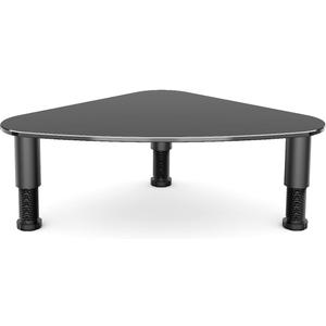 Hemudu Tempered Glass Computer Monitor Riser/Triangle Save Space Desktop Corner Stand for Computer Monitor & Laptop Black HD01B-003