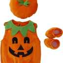 Newborn Baby Boys Girls Halloween Avocado/Pumpkin/Dinosaur Costumes Halloween Cosplay (0-6 Months)