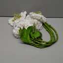 Artflower 4Pcs Real Touch Hydrangea Artificial Flowers, 22.5'' White Full Latex Faux Hydrangea Flowers for Home Floral Arrangements Wedding Bouquets Kitchen Table Centerpiece Decorations