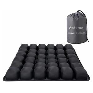 Sodurue Travel Cushion Airplane Seat, Airplane Seat Cushion for Long Flights, Press Type Air Inflatable Wheelchair Seat Cushion for Car, Office, Stadium, Ergonomic Comfort Support, Heavy Duty (36 Air Bag)