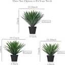 15 Inches Artificial Agave Plant for Indoor & Outdoor - Large Fake Agave Plant in Black Pot with Real Stone Pebbles, Modern Home Office Decor, 81 Leaves