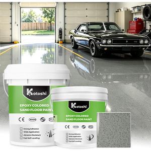 Kotoshi Epoxy Color Sand Floor Paint, Marble Gray,3 Gallon, 384 Fl Oz