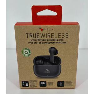 Helix True Wireless Earbuds With Portable Charging Case Black V1-1123