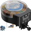 Pawfly Aquarium Automatic Fish Feeder, 108 mL Food Dispenser for Pellets Powder and Granules, Adjustable Timer Feeder for Fish Tank, Battery Powered (Batteries Not Included)