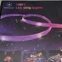 100FT Outdoor LED Strip Lights (2 Rolls Of 50FT), IP65 Waterproof, Music Synchronization RGB LED Lights With 44-Key Remote Control And App, For Outdoor, Balcony, And Roof Decoration