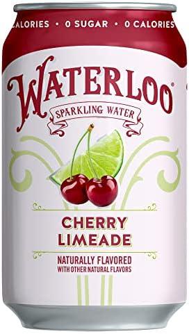 Waterloo Sparkling Water Cherry Limeade Sparkling Water Single, 12 FZ Pack of 4# BB 2/10/27